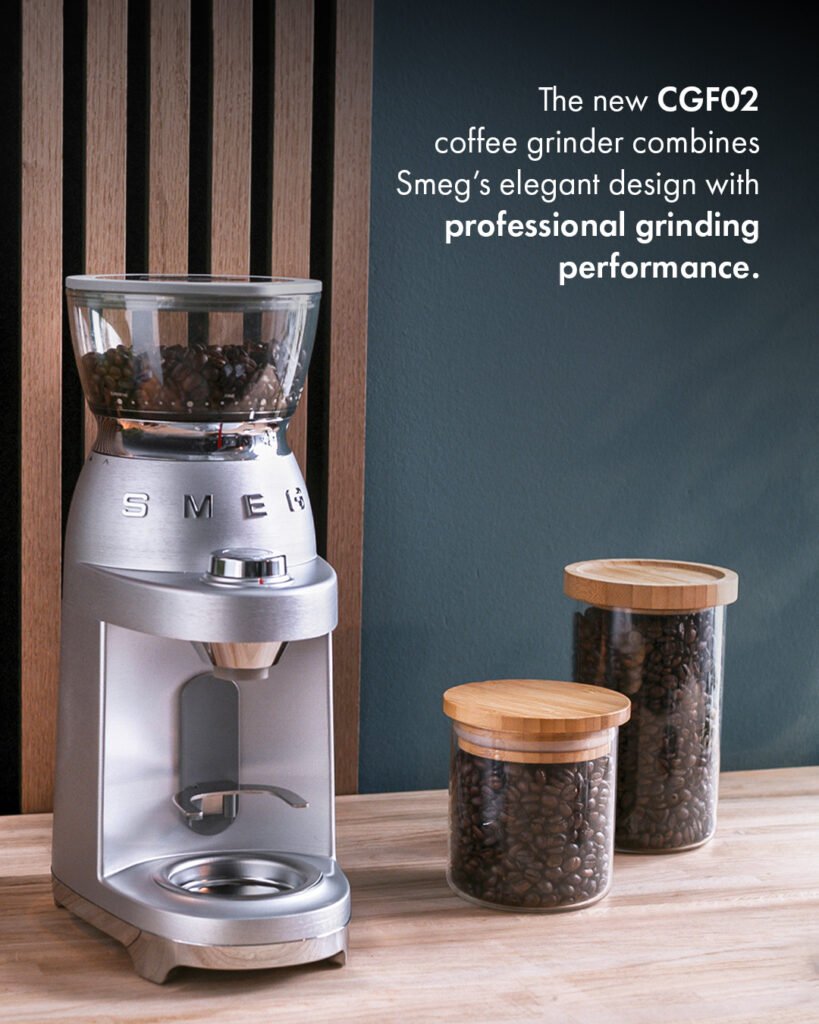 Exclusive 350g Aluminium Smeg Coffee Grinder