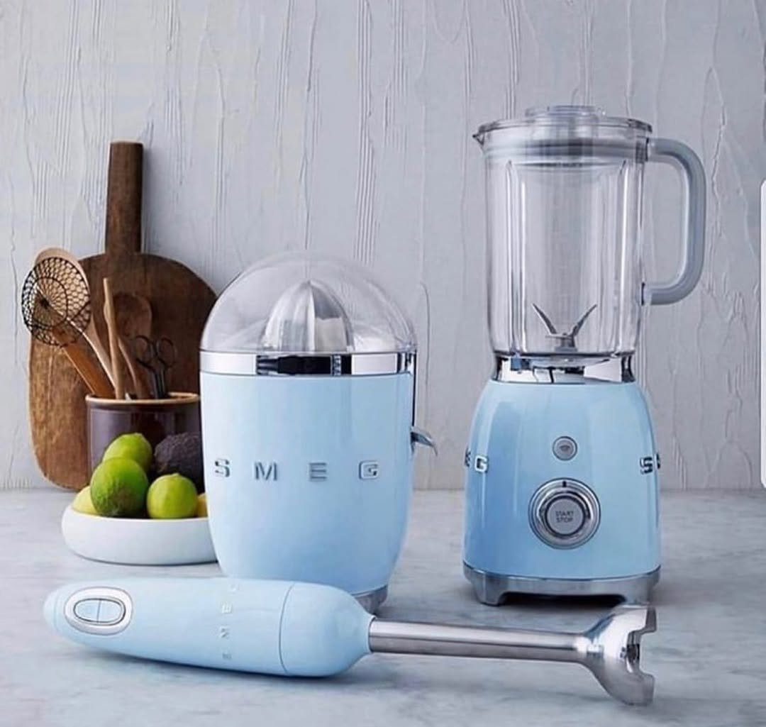 Modern Smeg 50's Pastel Blue Blender