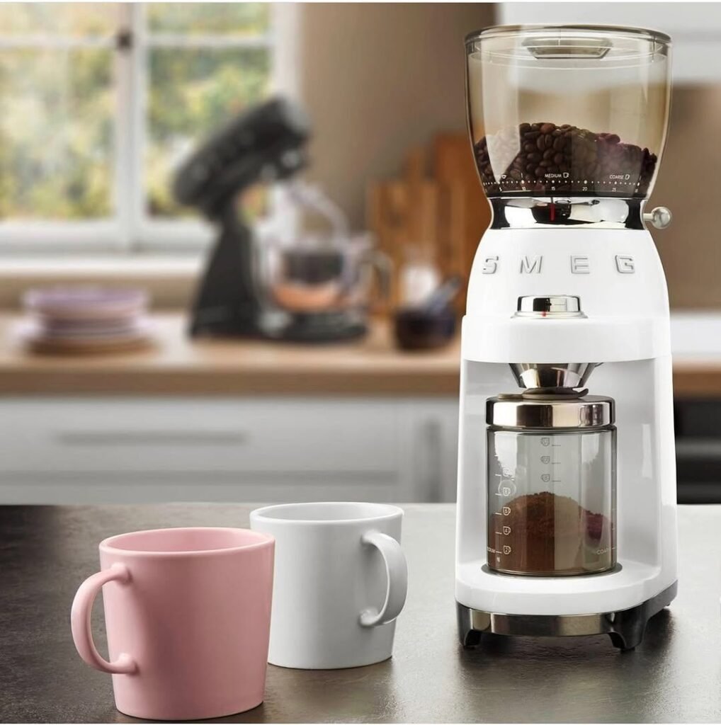 New White 50's Smeg Coffee Grinder 350g