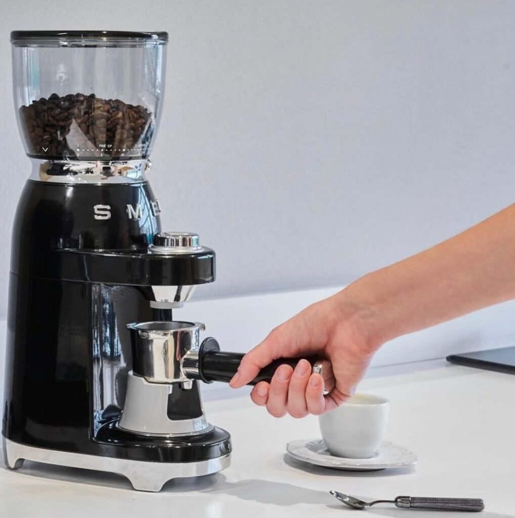 Premium Black 350g Smeg Coffee Grinder