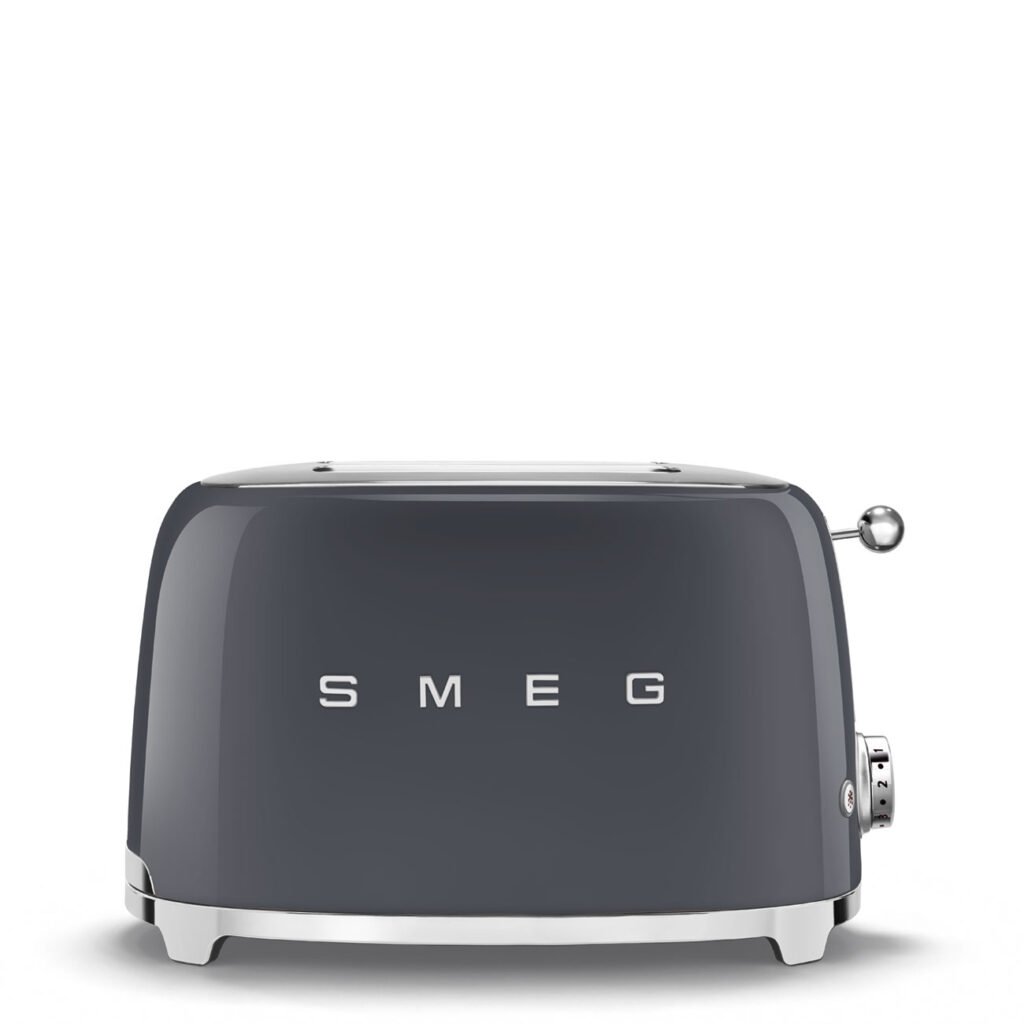 Slate Grey Smeg 50's Retro Style 2 Slice Toaster