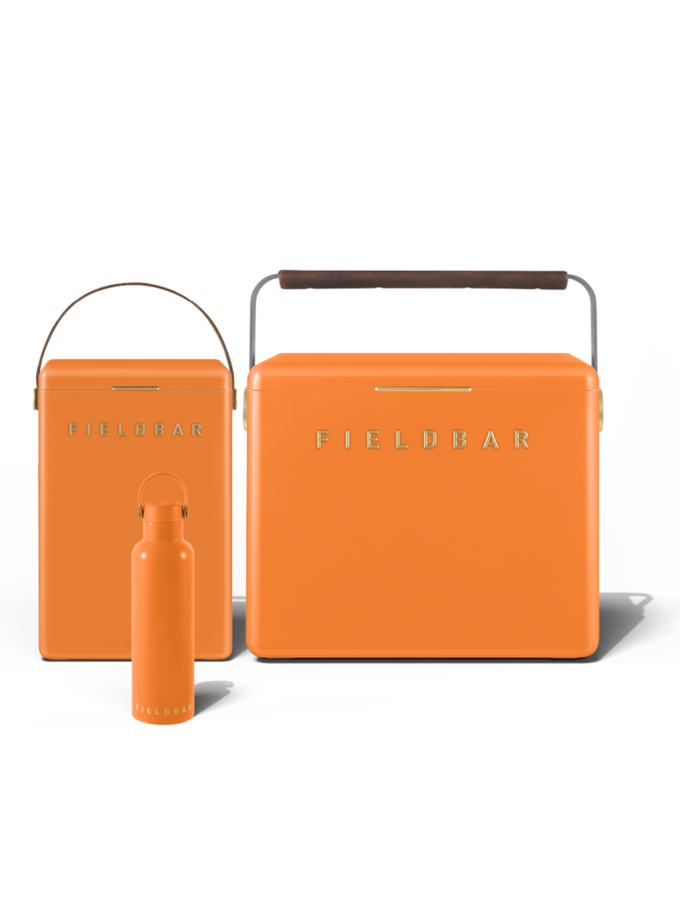 Fieldbar Cooler Box Set and Field Bottle Orchard Orange