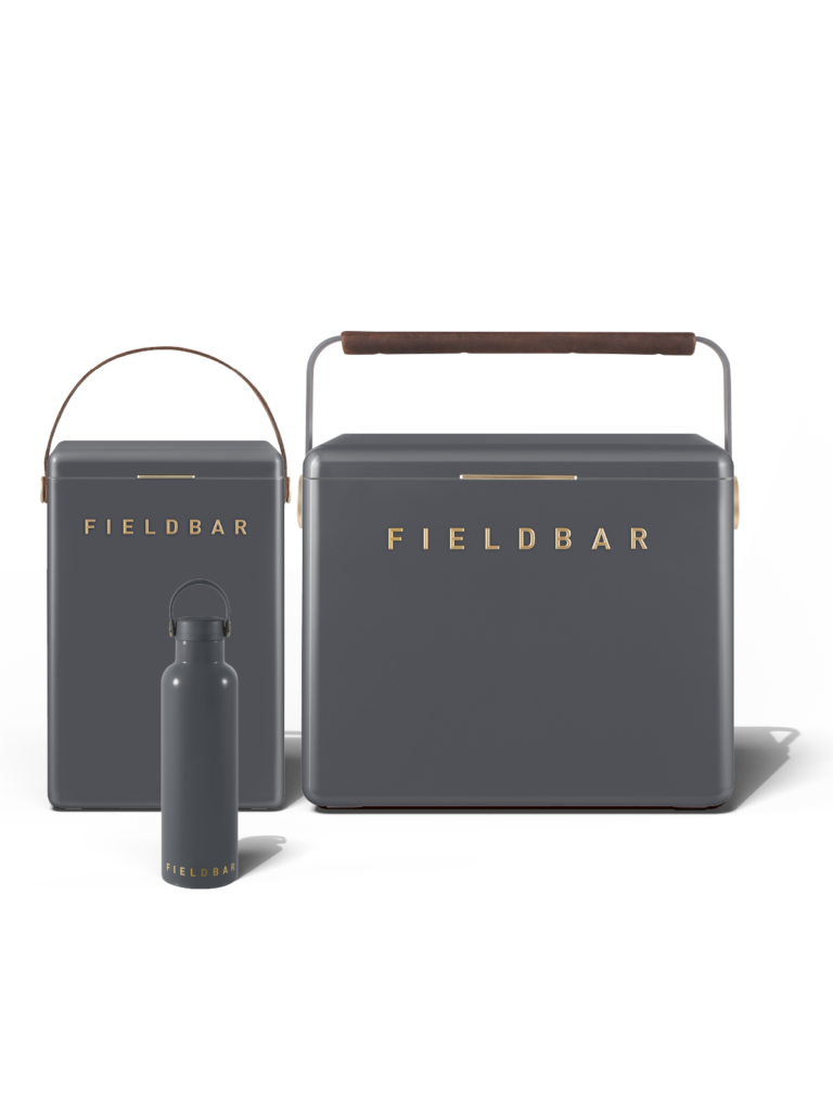 Fieldbar Cooler Box Set and Field Bottle Oyster Grey