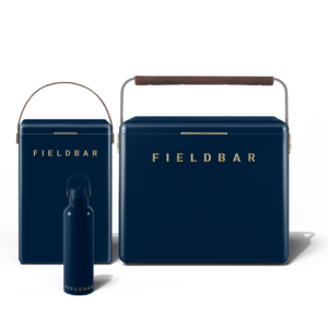 Fieldbar Cooler Box Set and Field Bottle Sea Boat Blue