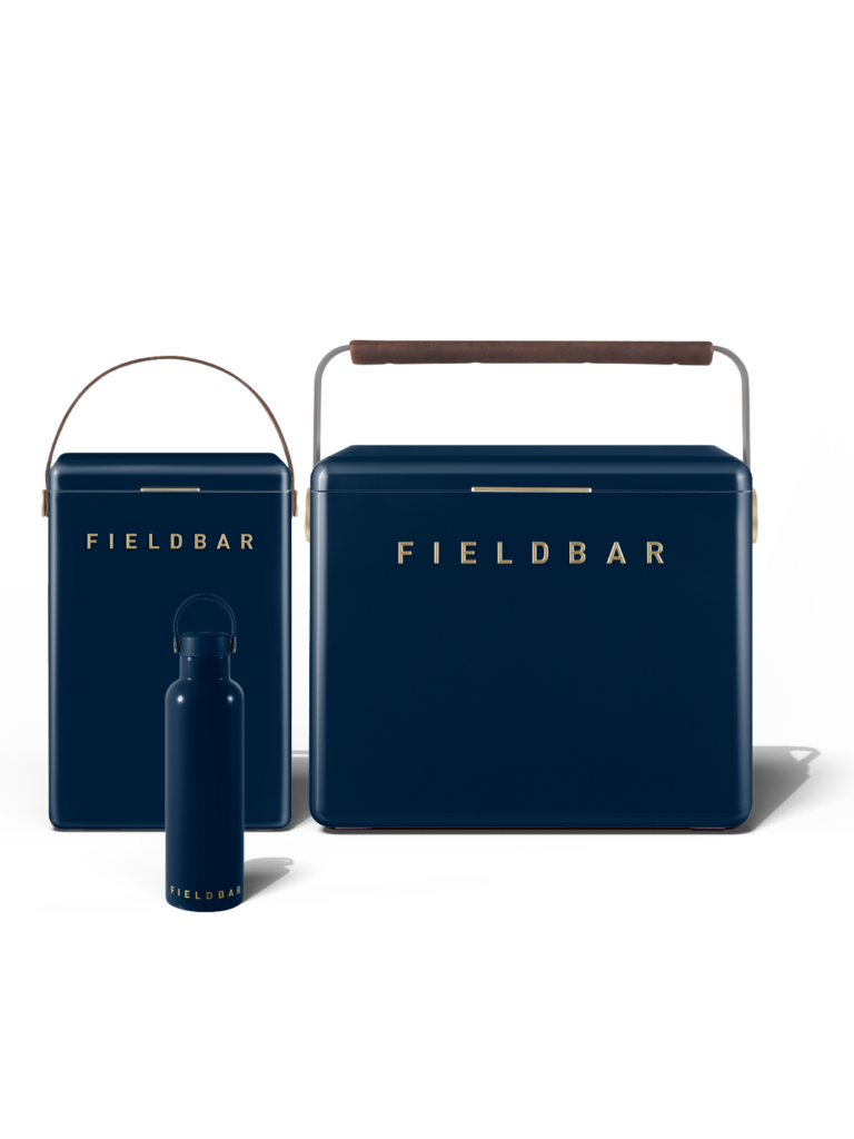Fieldbar Cooler Box Set and Field Bottle Sea Boat Blue