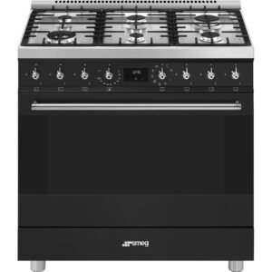 Smeg C9MAMBSSA2 Sinfonia 90cm Gas Cooker Matt Black