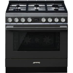 Smeg CPF9GPAN Portofino 90cm Gas Cooker Anthracite