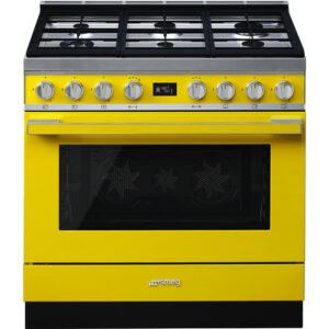 Smeg CPF9GPYW Portofino 90cm Gas Cooker Yellow