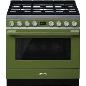 Smeg CPF9GPOG Portofino 90cm Gas Cooker Olive Green