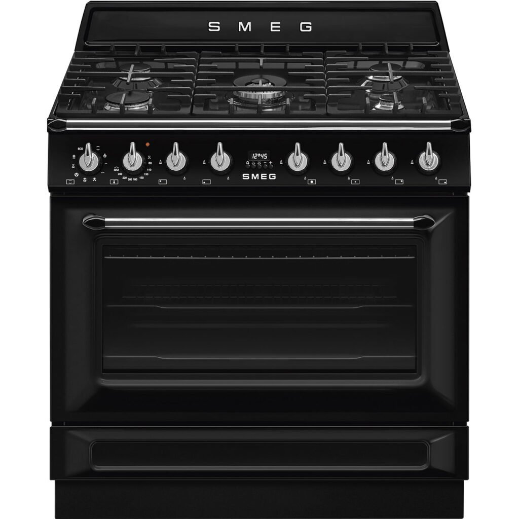 Smeg TR90GMBL Victoria 90cm Gas Cooker Black