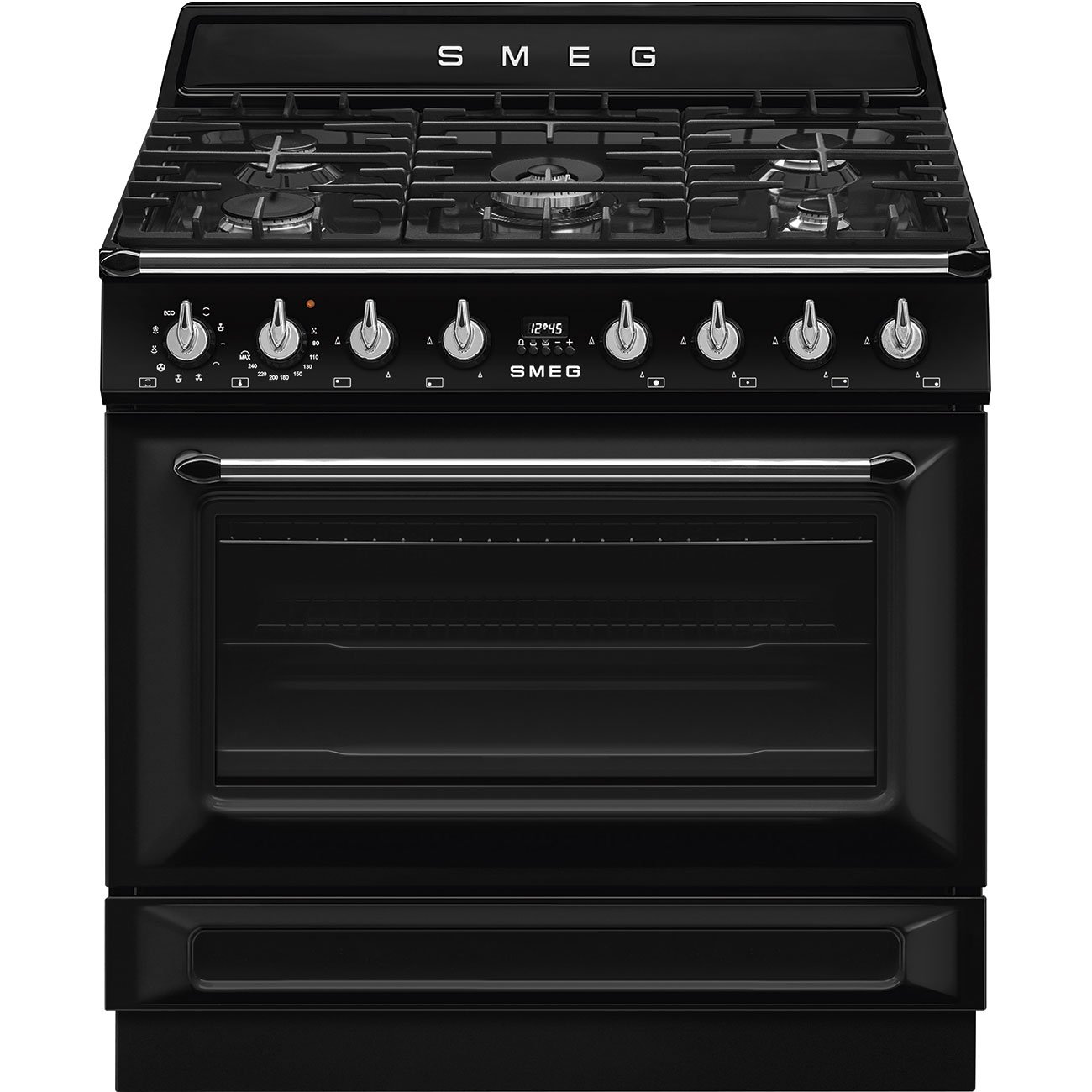 Smeg TR90GMBL Victoria 90cm Gas Cooker Black