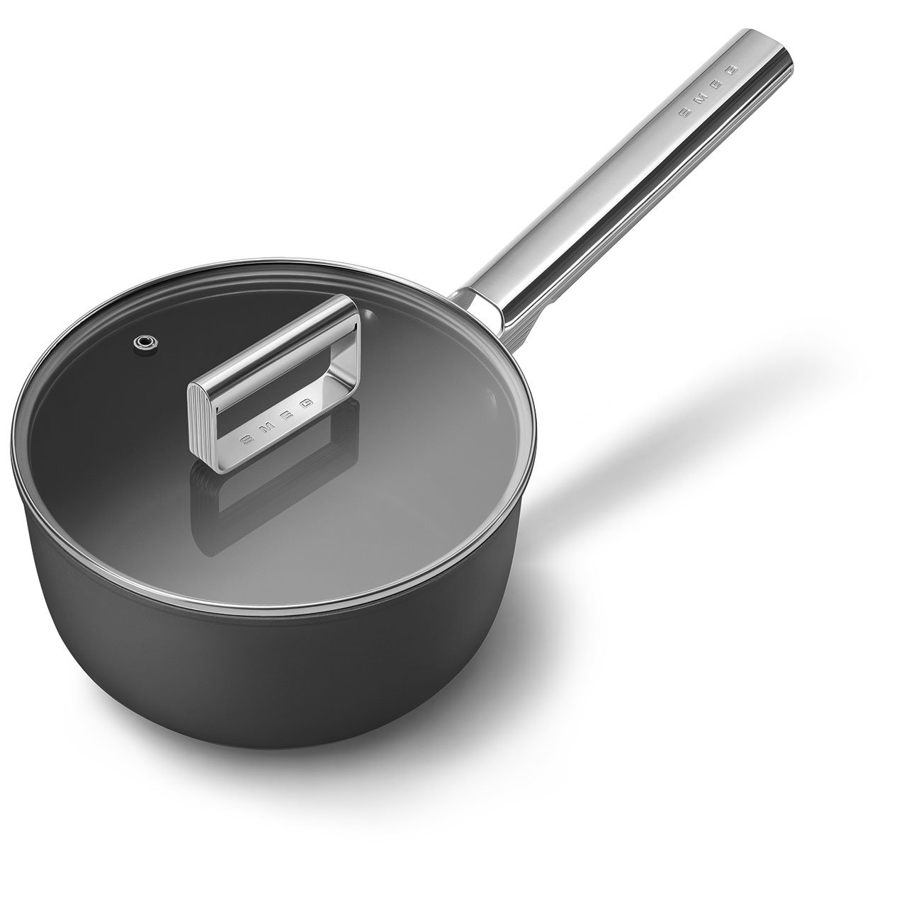 Smeg SPF2012BLM 20cm Non-Stick Saucepan - Black