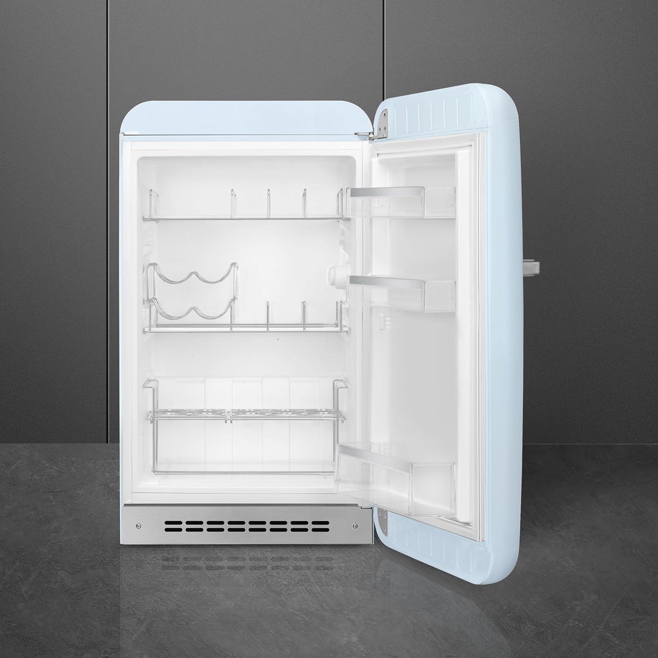 Smeg FAB10HRPB5 50’s Style 50cm Bar Fridge - Pastel Blue (Right Hinge)