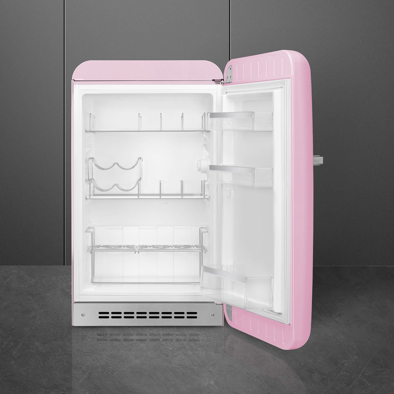 Smeg FAB10HRPK5 50’s Style 50cm Bar Fridge - Pink (Right Hinge)