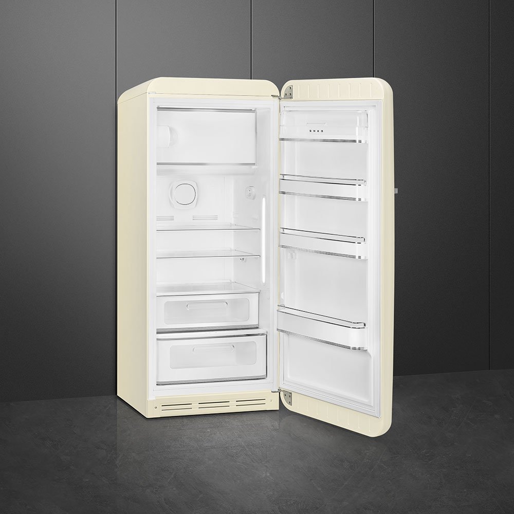 Smeg FAB28RCR6 50’s Style 60cm Fridge with Freezer Compartment - Cream (Right Hinge)