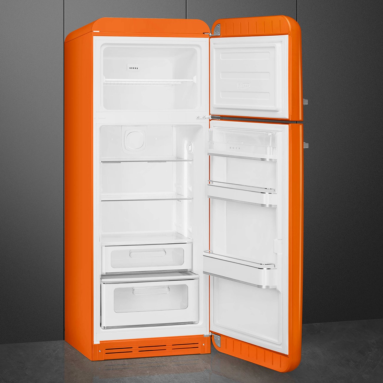 Smeg FAB30ROR6 50’s Style 60cm Fridge-Freezer - Orange (Right Hinge)