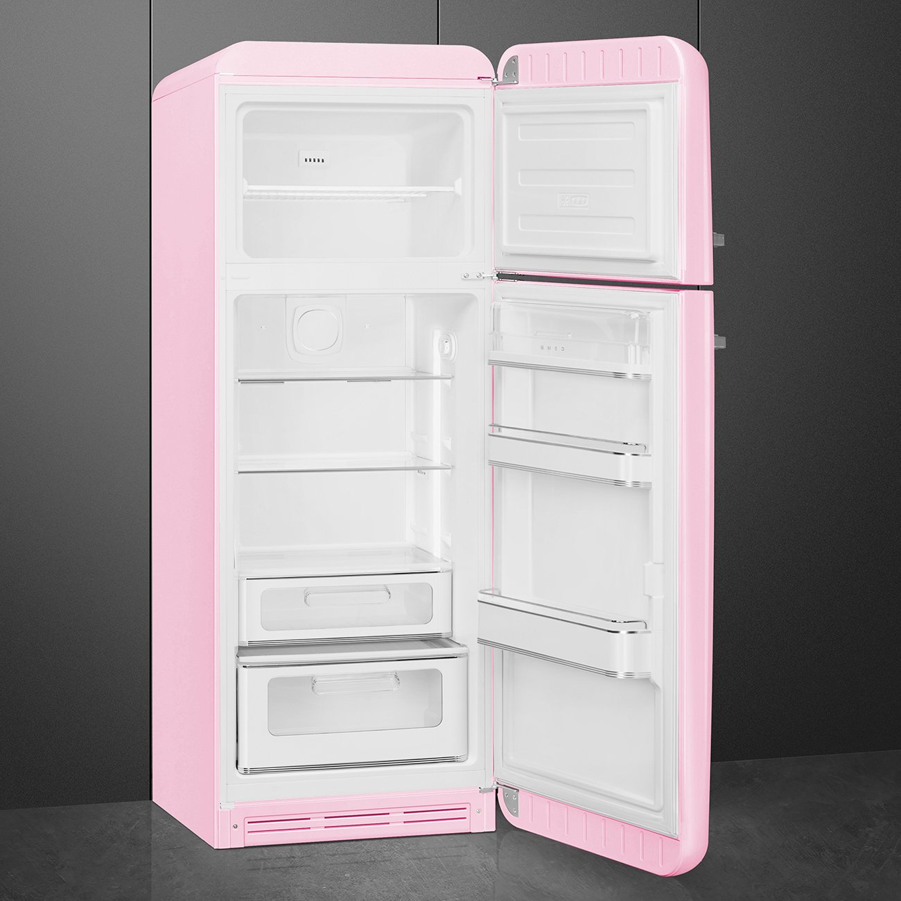 Smeg FAB30RPK6 50’s Style 60cm Fridge-Freezer - Pink (Right Hinge)