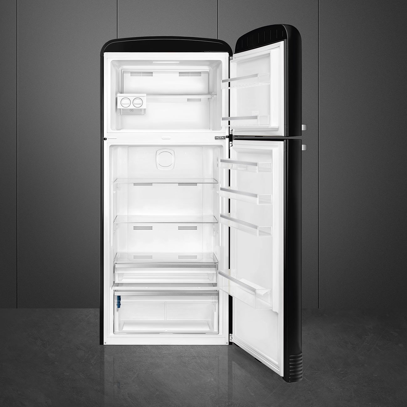 Smeg FAB50RBL5 50’s Style 80cm Fridge-Freezer - Black (Right Hinge)