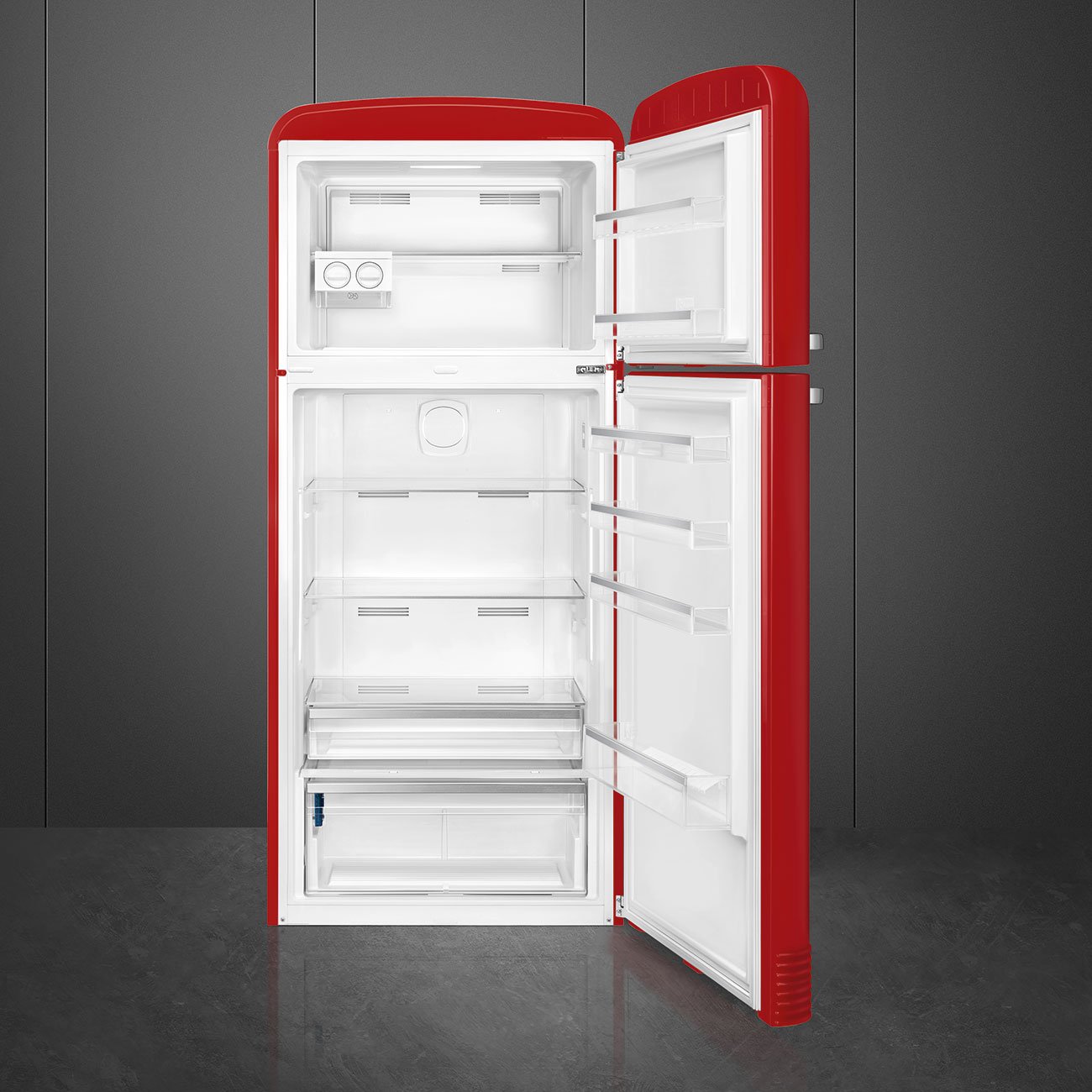 Smeg FAB50RRD5 50’s Style 80cm Fridge-Freezer - Red (Right Hinge)
