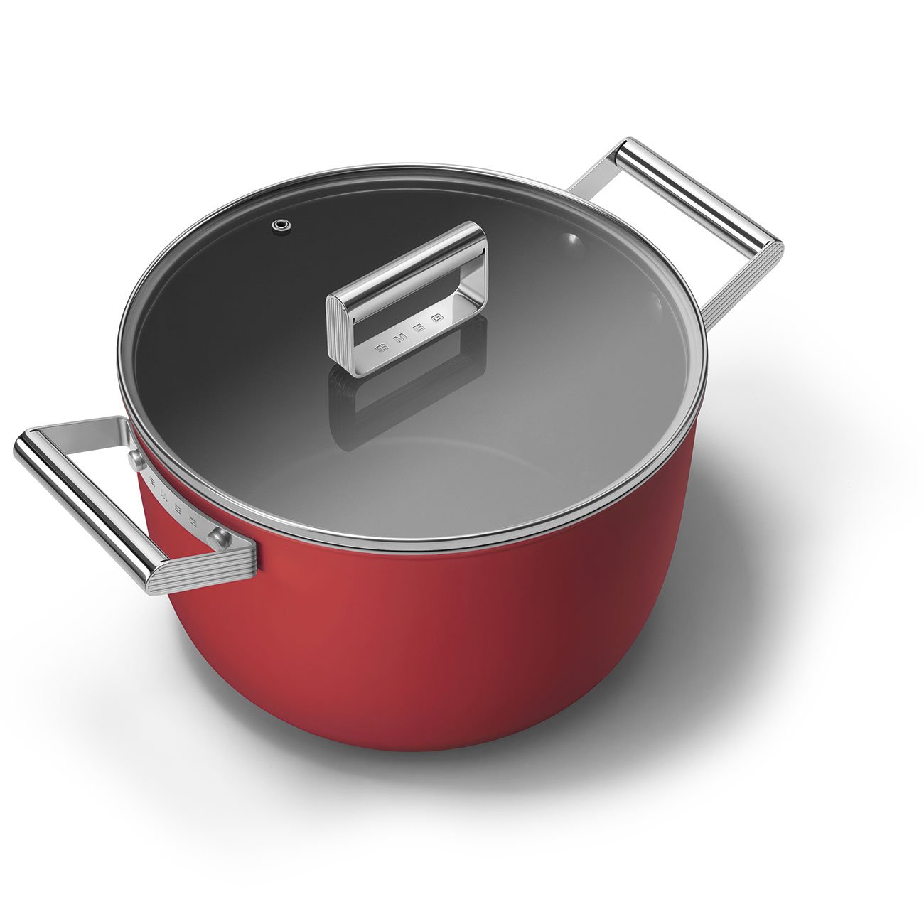 Smeg CKFC2611RDM 50’s Style 26cm Non-Stick Casserole Pan - Red